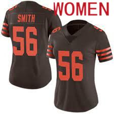 Women Cleveland Browns #56 Malcolm Smith Nike Brown Game NFL Jerseys->women nfl jersey->Women Jersey